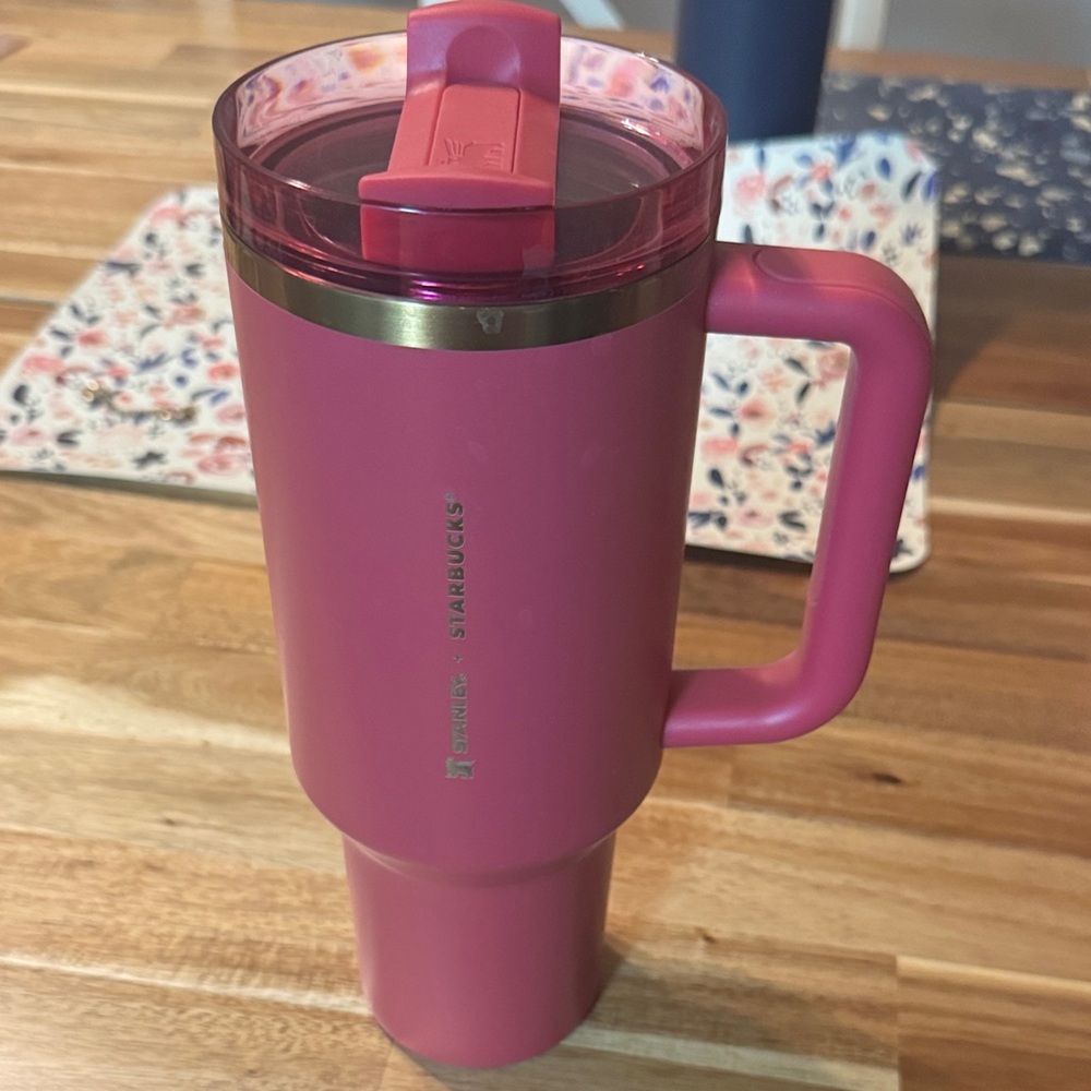 Starbucks Stanley Vibrant Pink Travel Mug with Handle